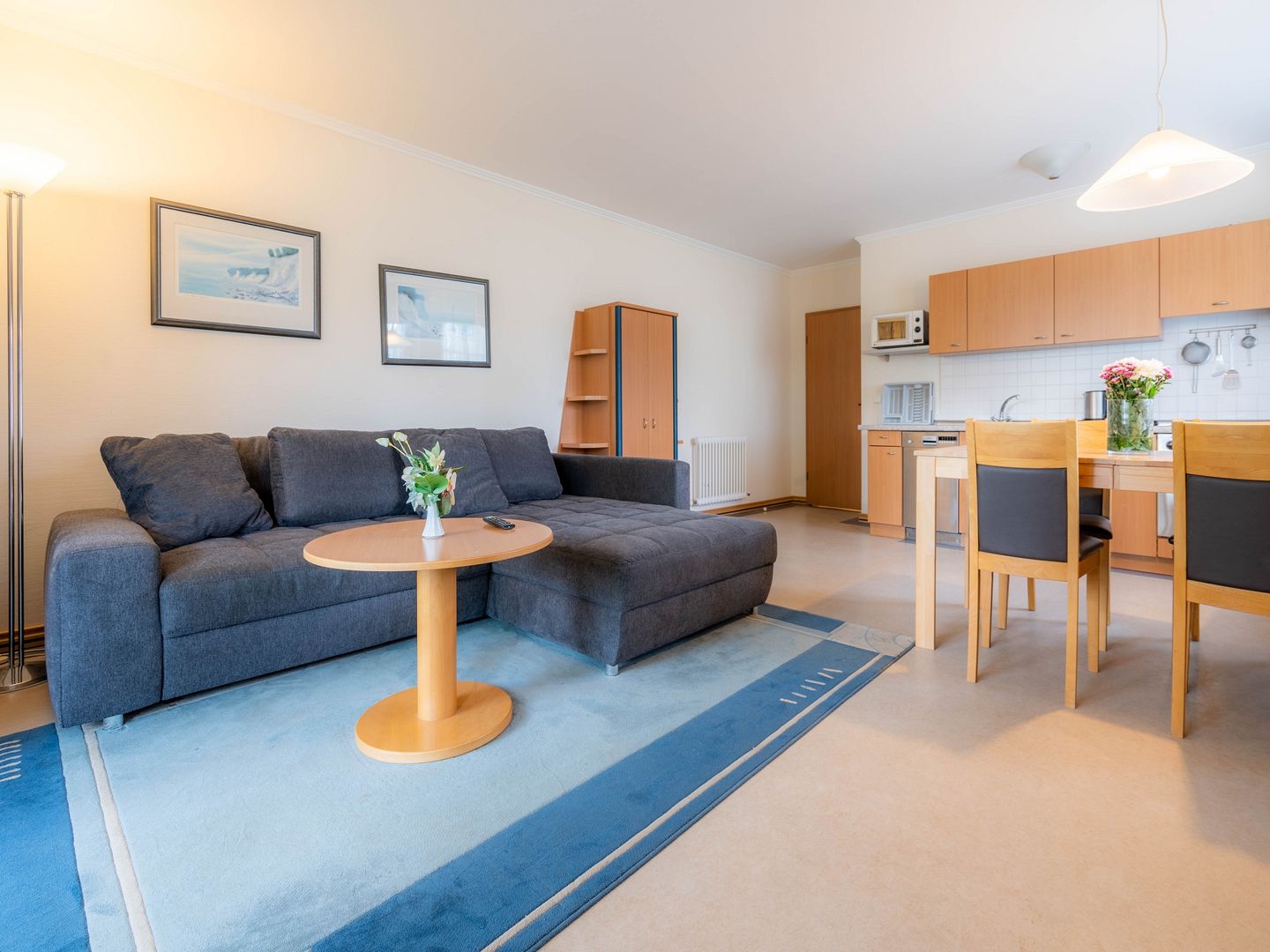 Dünenpark Binz Komfort Ferienwohnung mit 1 Schlafzimmer und Terrasse im Erdgeschoss (224) Insel Rügen - Wohnzimmer