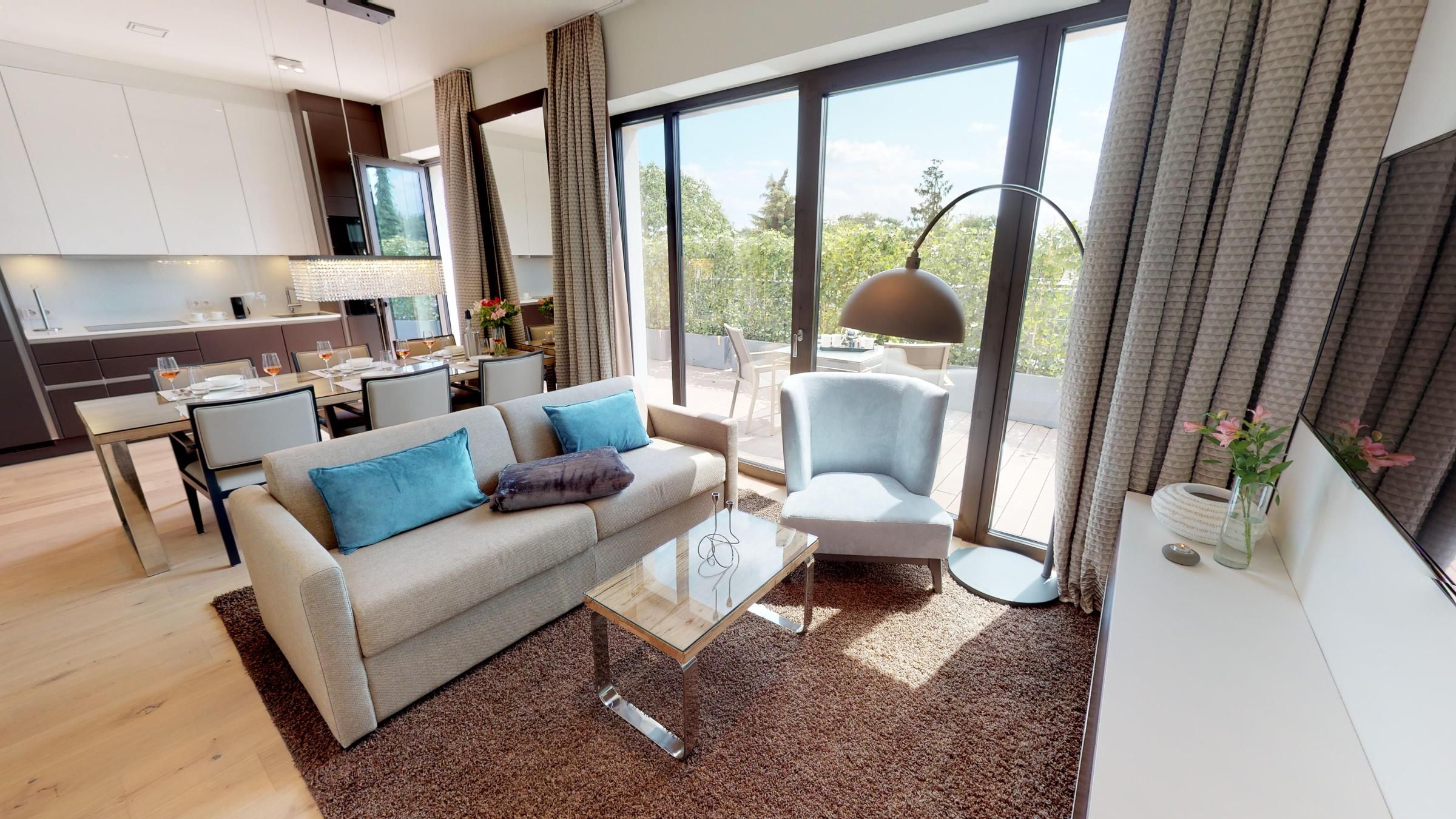 Luxus Ferienpenthouse mit Sauna und Balkon und Sauna in Strandlage