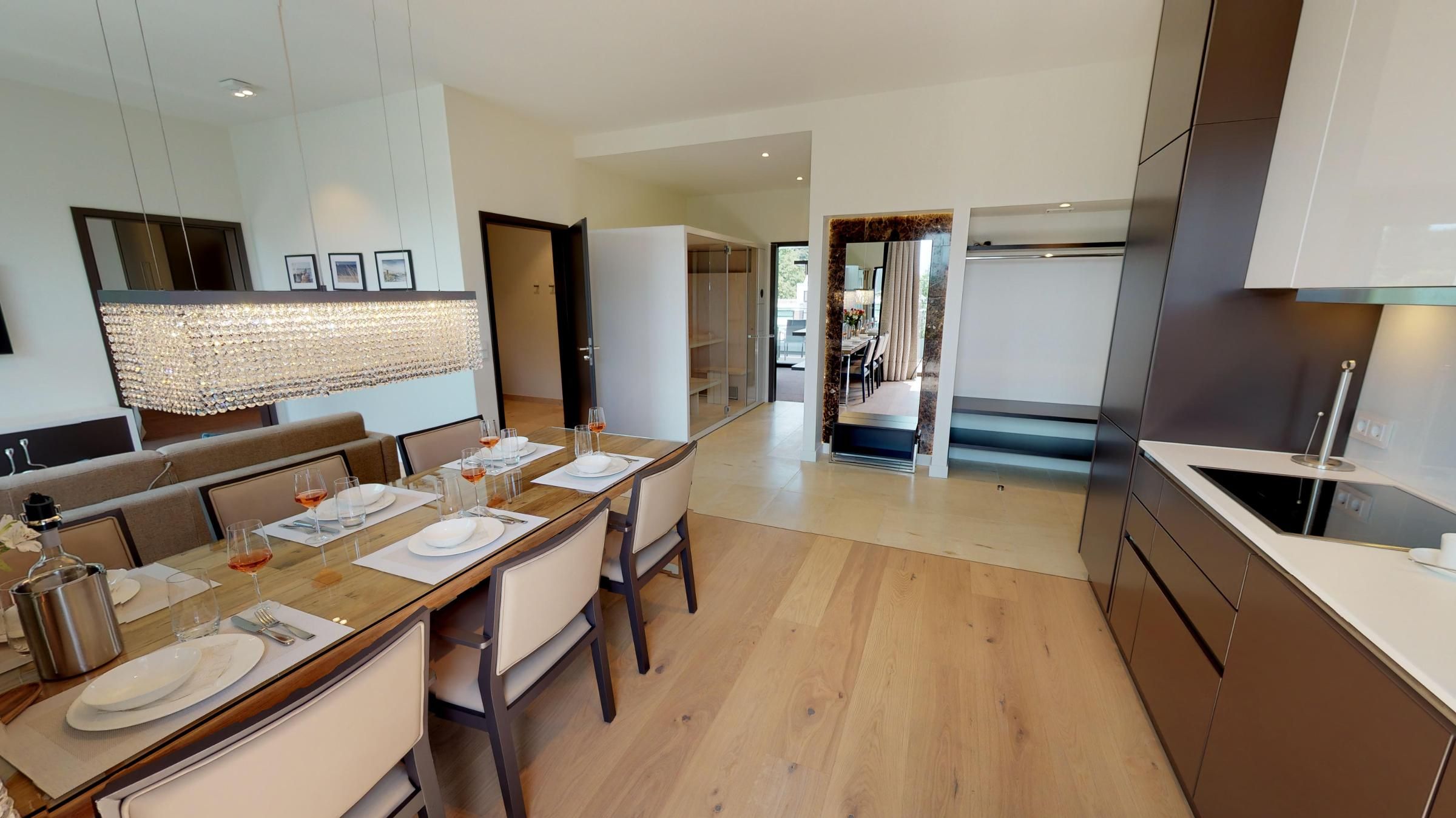 Luxus Ferienpenthouse mit Sauna und Balkon und Sauna in Strandlage