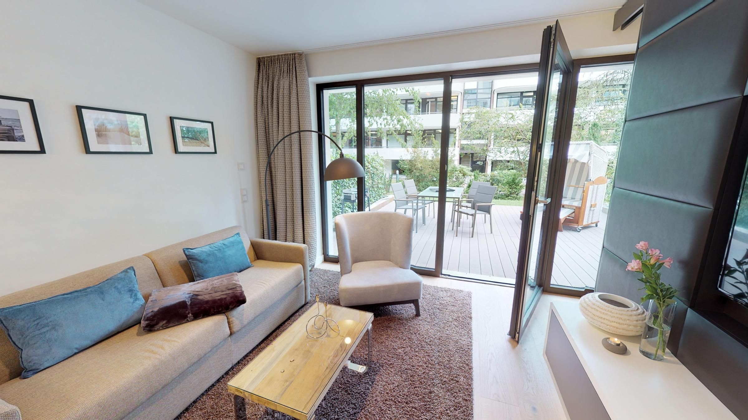 Luxusapartment mit Terrasse, Sauna & Meeresluft