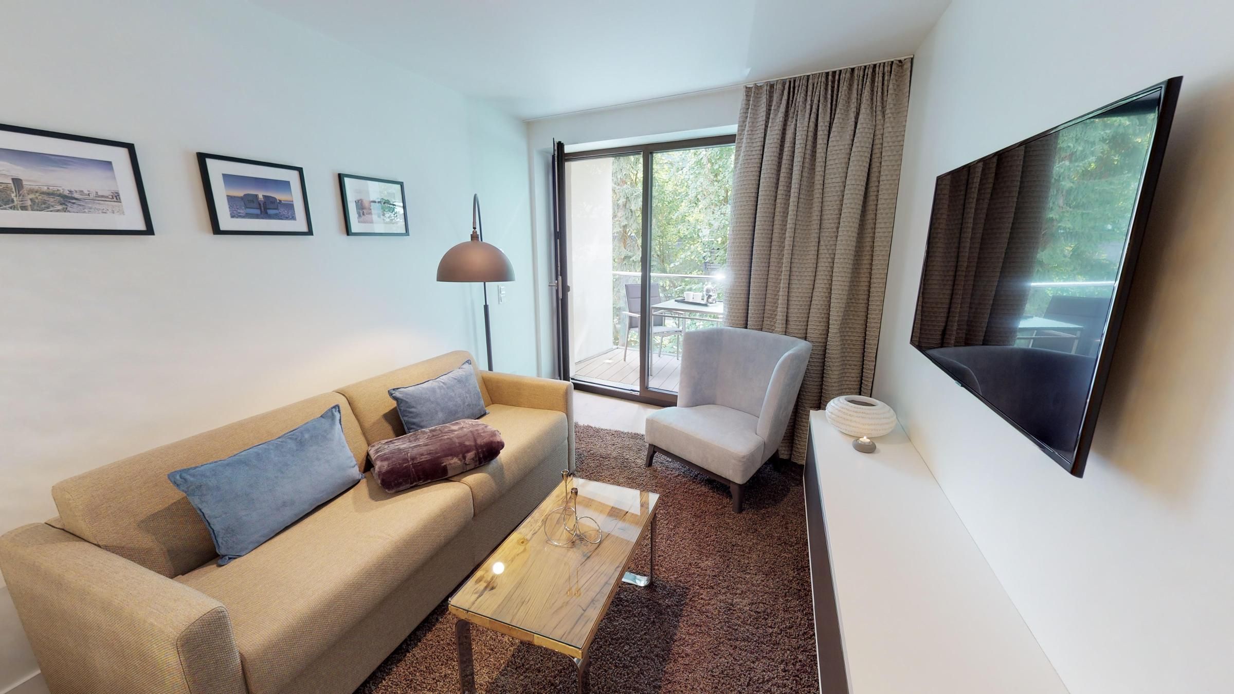 Exklusiv wohnen, nur Minuten vom Meer entfernt mit Balkon & eigener Sauna