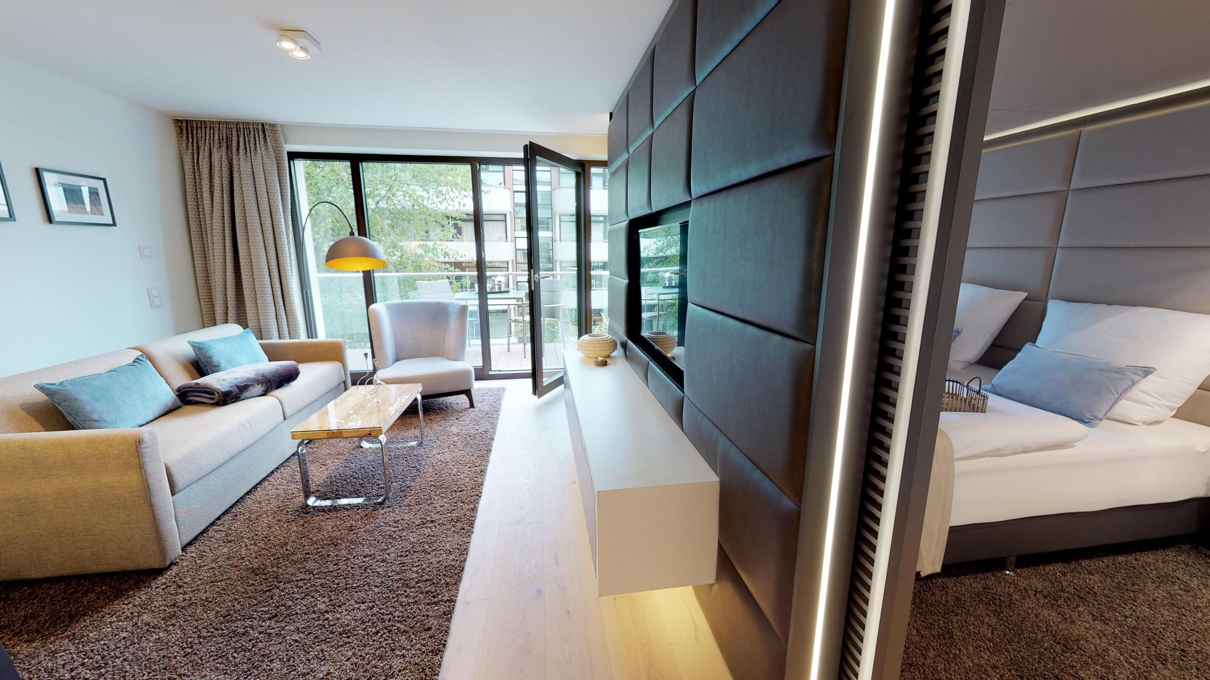 Luxuriöse Ferienwohnung mit Sauna und Balkon in strandnaher Lage