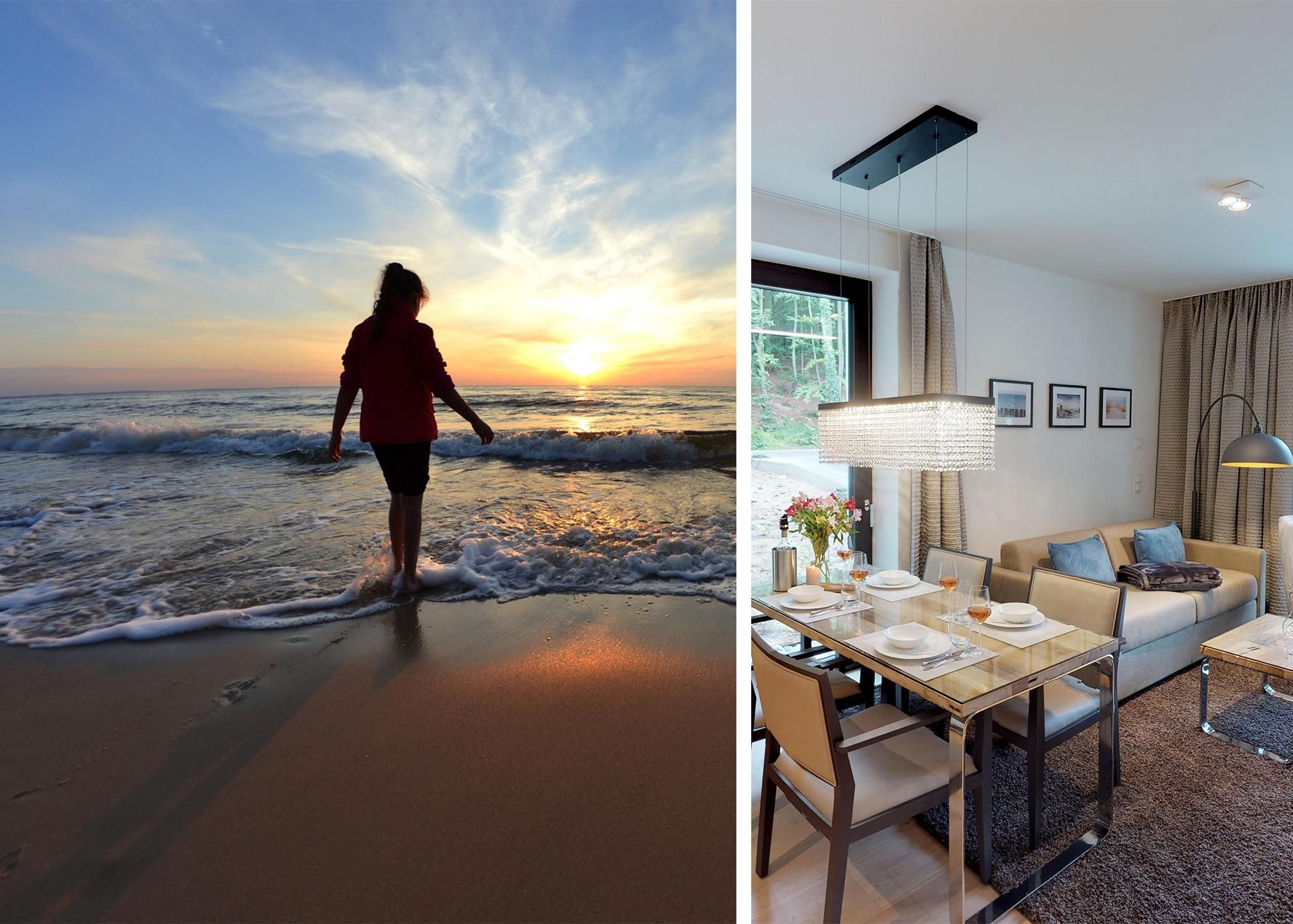 Luxuriöses und strandnahes Apartment mit Sauna an der Ostsee