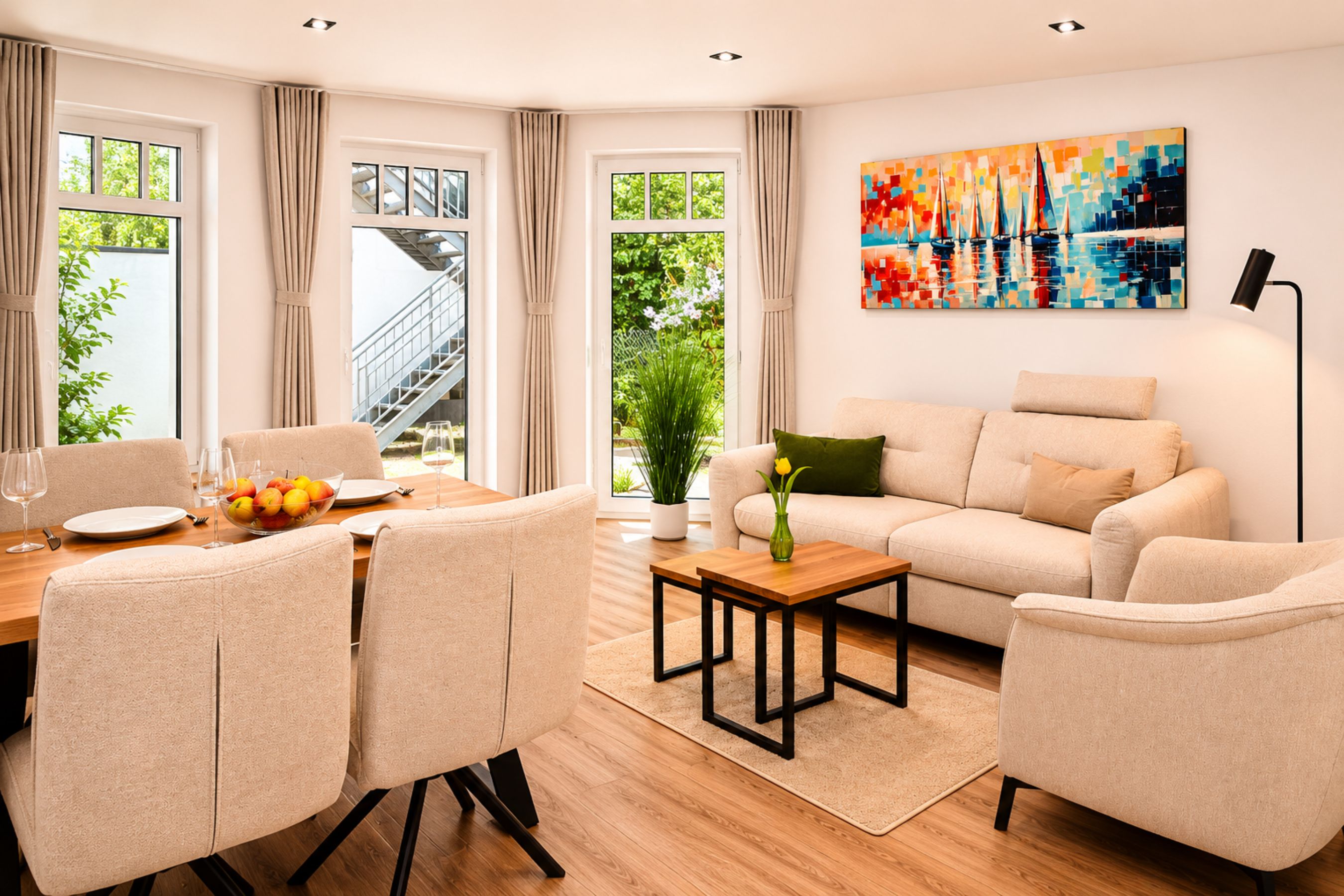 Blick in das Wohnzimmer