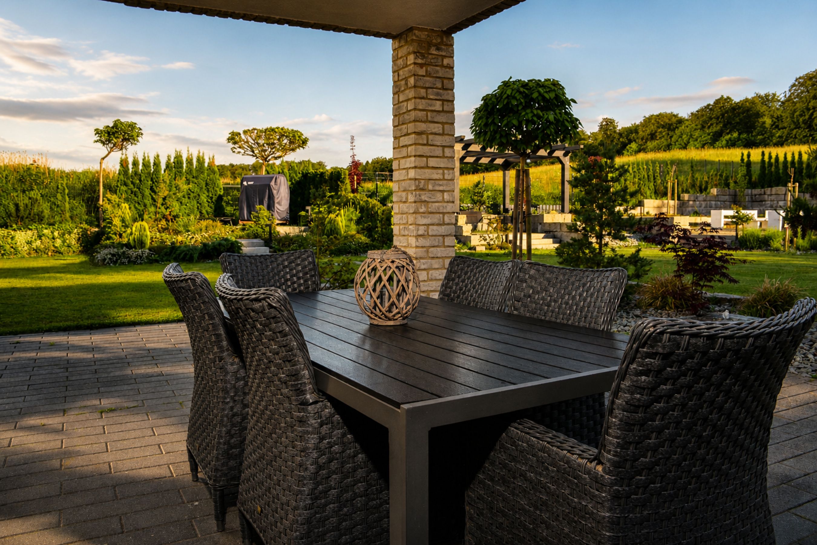 möblierte Terrasse