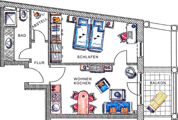 Foto 17 Ferienwohnung Ostfriesland Norderney Haus Hansa Wohnung 7 (Objekt 81952) suchen