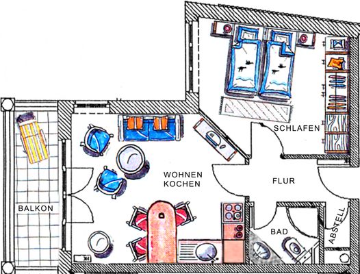 Foto 6 Ferienwohnung Ostfriesland Norderney Haus Hansa Wohnung 6 (Objekt 81944) buchen