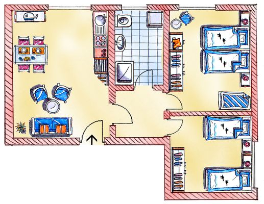 Foto 9 Ferienwohnung Ostfriesland Norderney Haus Nordhelm Eck Wohnung 1 (Objekt 81973) Urlaub