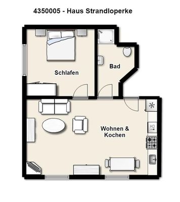 Foto 16 Ferienwohnung Ostfriesland Borkum Hus Strandloperke Ferienwohnung 5 (Objekt 74563) buchen