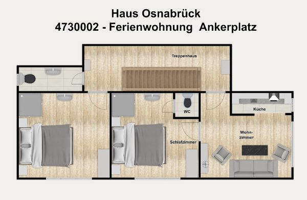 Foto 16 Ferienwohnung Ostfriesland Borkum Haus Osnabrück Ferienwohnung Ankerplatz (Objekt 36778) buchen