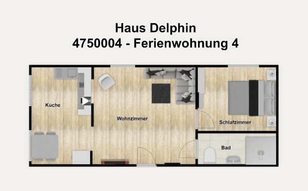 Foto 12 Ferienwohnung Ostfriesland Borkum Haus Delphin Ferienwohnung 4 (Objekt 76013) suchen
