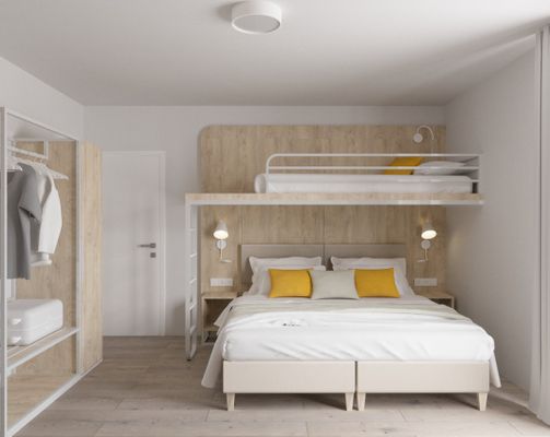 Dreibett Kapitänszimmer 0.10, mit Terrasse, Sauna, Fitness