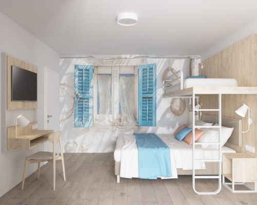 Dreibett Kapitänszimmer 1.03, Sauna, Fitness