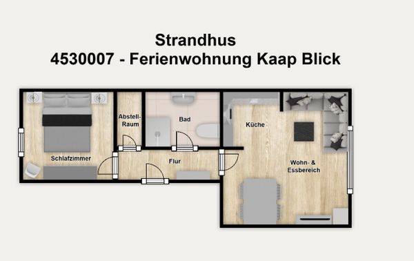 Foto 11 Ferienwohnung Ostfriesland Borkum Strandhus Ferienwohnung Kaap Blick (Objekt 81854) buchen