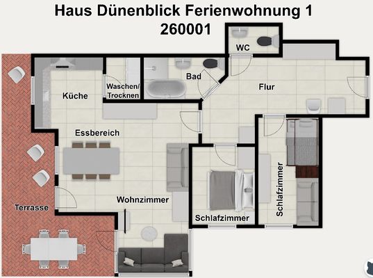 Foto 34 Ferienwohnung Ostfriesland Wangerooge Haus Dünenblick Ferienwohnung 1 (Objekt 24286) Urlaub