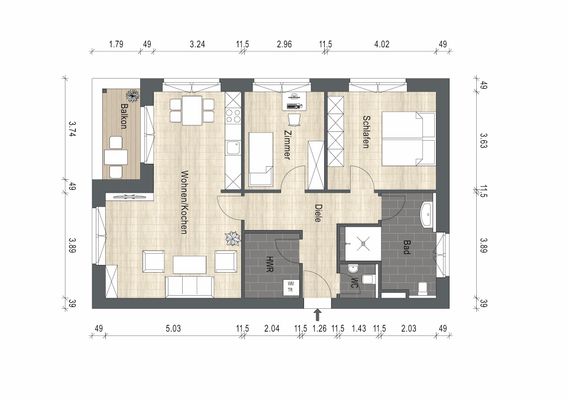 Foto 21 Ferienwohnung Ostfriesland Norddeich & Umgebung Haus Backbord Achtert Diek (5/5) (Objekt 26446) buchen