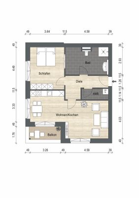 Foto 13 Ferienwohnung Ostfriesland Norddeich & Umgebung Haus Backbord Lüttje Möw (5/6) (Objekt 26447) Nordsee