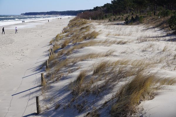 Küste auf Usedom mit Blick über die Ostsee