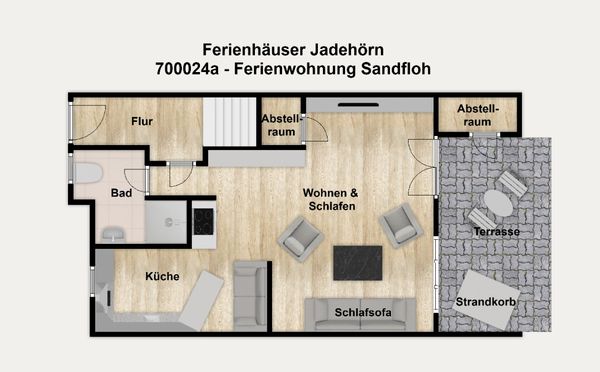 Foto 27 Ferienhaus Ostfriesland Wangerooge Ferienhäuser Jadehörn Ferienwohnungen Sandfloh + Sonnenstern (Objekt 84972) suchen