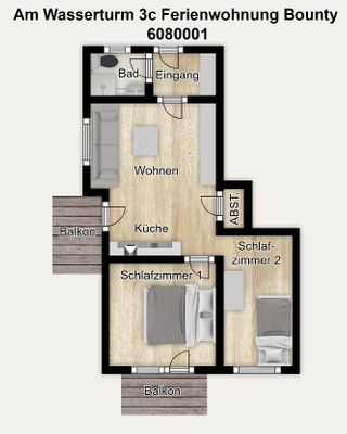 Foto 13 Ferienwohnung Ostfriesland Langeoog Appartementhaus am Wasserturm Ferienwohnung Bounty (Objekt 86815) Nordsee