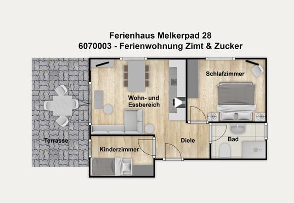 Foto 27 Ferienwohnung Ostfriesland Langeoog Ferienhaus Melkerpad 28 Ferienwohnung Zimt & Zucker (Objekt 87677) suchen