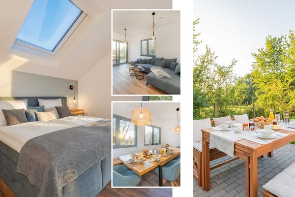 Modernes Ferienhaus "Haffhus" für bis zu 10 Personen mit Garten und Balkon