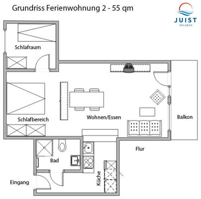 Foto 14 Ferienwohnung Ostfriesland Juist Landhaus Gertrude 106 - Wohnung Ida (Objekt 25490) Urlaub