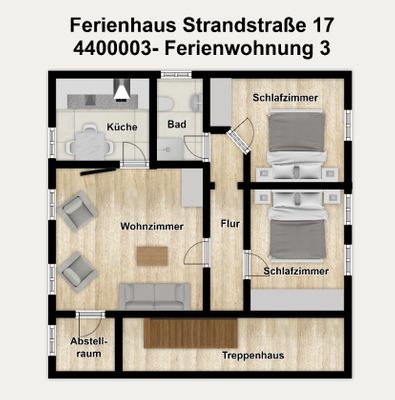 Foto 21 Ferienwohnung Ostfriesland Borkum Ferienhaus Strandstraße 17 Ferienwohnung 3 (Objekt 99778) buchen