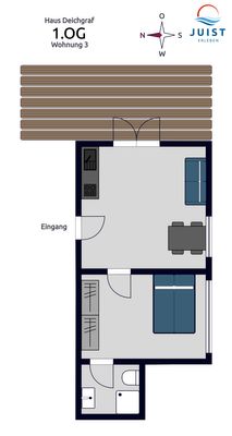 Foto 13 Ferienwohnung Ostfriesland Juist Haus Deichgraf 173 - Wohnung 3 (Objekt 25856) Nordsee