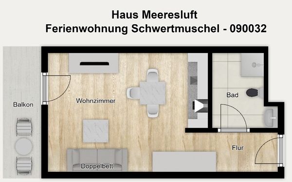 Foto 18 Ferienwohnung Ostfriesland Wangerooge Haus Meeresluft Ferienwohnung Schwertmuschel (Objekt 94680) Nordsee