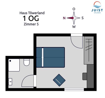Foto 7 Ferienwohnung Ostfriesland Juist Töwerland Zimmer 5 (Objekt 67251) suchen