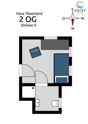 Foto 9 Ferienwohnung Ostfriesland Juist Töwerland Zimmer 9 (Objekt 67255) Urlaub