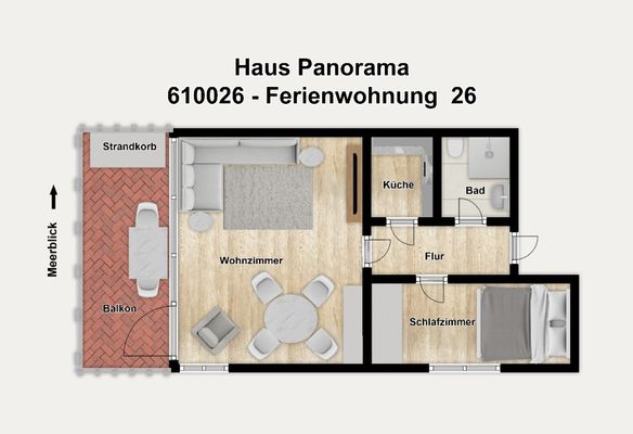 Foto 32 Ferienwohnung Ostfriesland Wangerooge Haus Panorama Ferienwohnung  26 (Objekt 96152) suchen