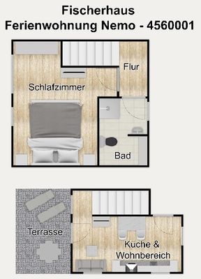 Foto 10 Ferienwohnung Ostfriesland Borkum Fischerhaus Ferienwohnung Nemo (Objekt 24603) Reise