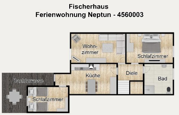 Foto 14 Ferienwohnung Ostfriesland Borkum Fischerhaus Ferienwohnung Neptun (Objekt 24605) Urlaub