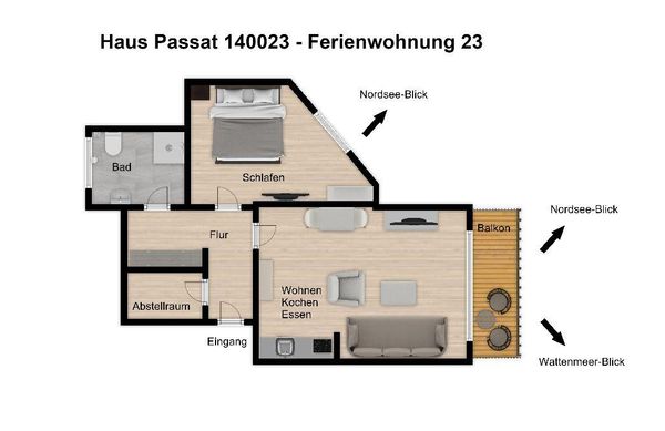 Foto 22 Ferienwohnung Ostfriesland Wangerooge Haus Passat Ferienwohnung 23 (Objekt 24341) suchen