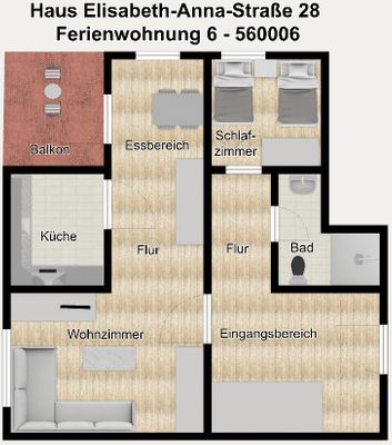 Foto 22 Ferienwohnung Ostfriesland Wangerooge Haus Elisabeth-Anna-Straße 28 Ferienwohnung 6 (Objekt 100838) suchen