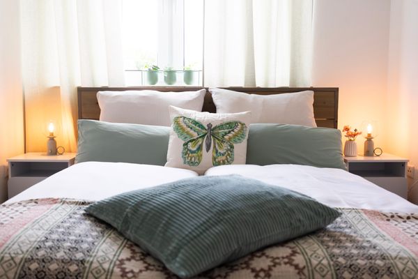 Schlafzimmer, Penthouse Peterstraße, Bad Zwischenahn