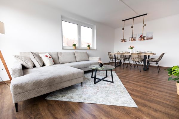 Wohnzimmer, Penthouse Peterstraße, Bad Zwischenahn