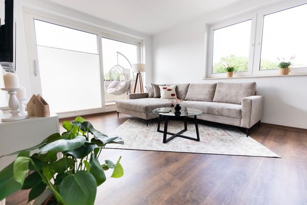 Wohnzimmer, Penthouse Peterstraße, Bad Zwischenahn