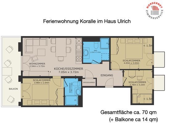 Foto 10 Ferienwohnung Ostfriesland Norderney Ulrich Whg. Koralle (Objekt 25149) Reise