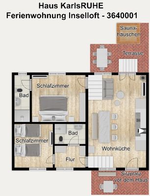 Foto 27 Ferienwohnung Ostfriesland Juist Haus KarlsRUHE Ferienwohnung Inselloft (Objekt 102687) suchen