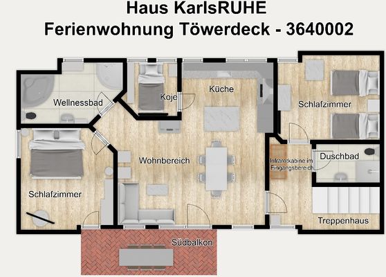 Foto 37 Ferienwohnung Ostfriesland Juist Haus KarlsRUHE Ferienwohnung Töwerdeck (Objekt 102688) suchen