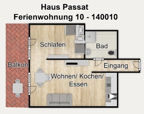 Foto 16 Ferienwohnung Ostfriesland Wangerooge Haus Passat Ferienwohnung 10 (Objekt 104348) buchen