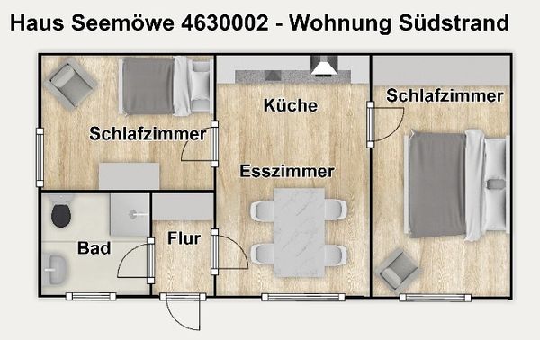 Foto 15 Ferienwohnung Ostfriesland Borkum Haus Seemöwe Ferienwohnung Südstrand (Objekt 25389) Reise