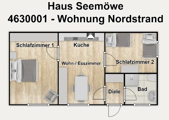 Foto 22 Ferienwohnung Ostfriesland Borkum Haus Seemöwe Ferienwohnung Nordstrand (Objekt 25390) suchen