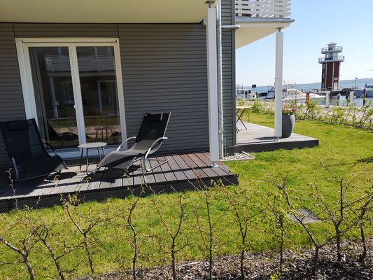 Blick auf Sehenswürdigkeit von Panorama-Apartment mit zwei Terrassen, Hund erlaubt (P7 A1)