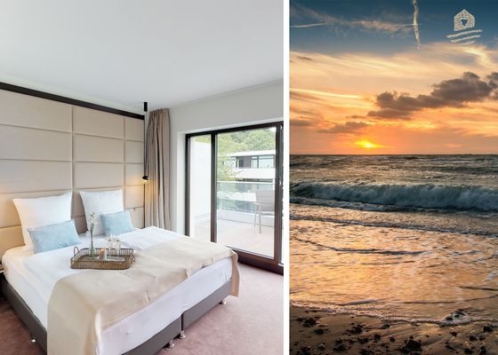 Strandnahe, luxuriöse Ferienwohnung mit Balkon & Sauna