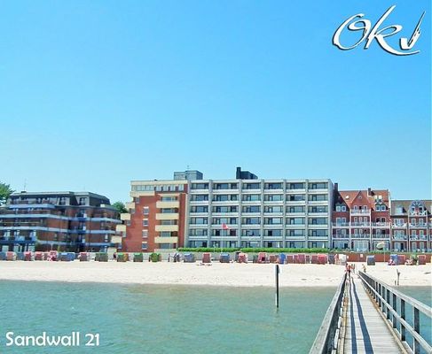 Ferienwohnung mit Meerblick im Haus Irma direkt am Strand und auf der Promenade.