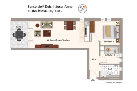 Deichhäuser Anna Küste Deichhäuser Anna Küste 6-20 Bensersiel - Grundriss